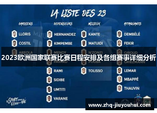2023欧洲国家联赛比赛日程安排及各组赛事详细分析